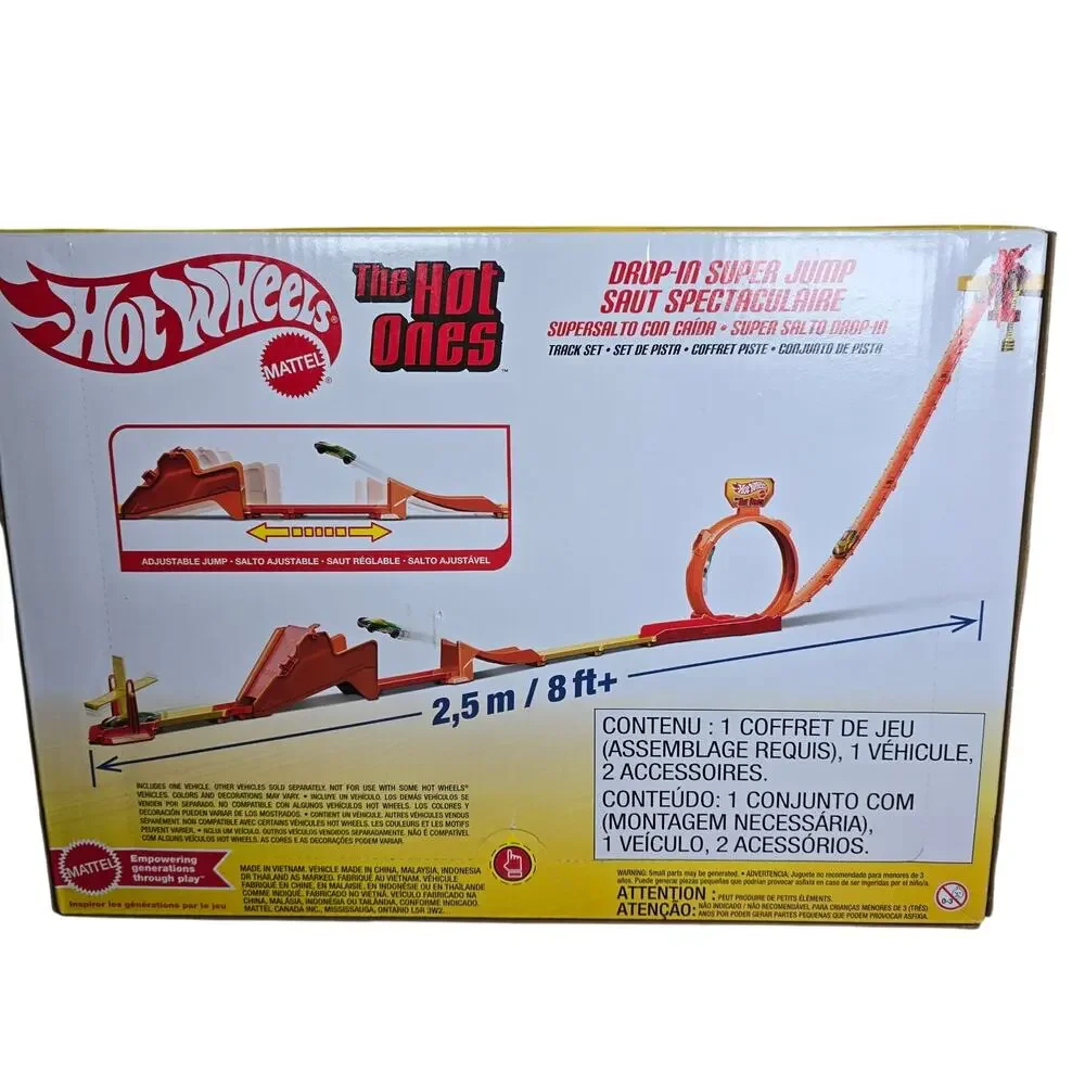 Hot Wheels The Hot Ones Drop-In Super Jump Diecast Car Track Set Brand New